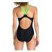 Dievčenské plavecké jednodielne plavky ARENA SWIMSUIT V BACK GRAPHIC Black