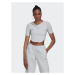 Adidas Tričko Crop Loungewear HL9130 Sivá Regular Fit