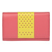 Dámska kožená peňaženka Lagen Marela - ružovo-žltá