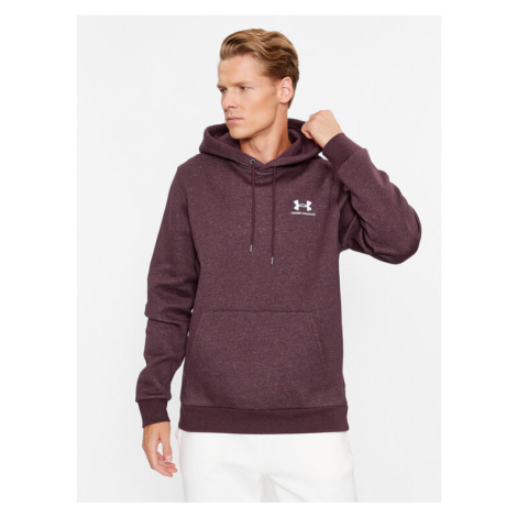 Under Armour Mikina Ua Essential Fleece Hoodie 1373880 Bordová Loose Fit