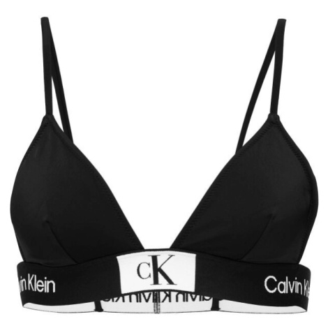 Calvin Klein FIXED TRIANGLE-RP Dámsky vrchný diel plaviek, čierna, veľkosť