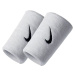 Biele potítka Nike Swoosh Doublewide Wristbands NNN05-101