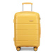 Žltý prémiový plastový kufor s TSA zámkom &quot;Solid&quot; - veľ. M