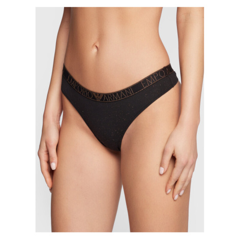 Emporio Armani Underwear Súprava 2 kusov stringových nohavičiek 163333 2F225 19421 Čierna