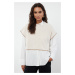 Trendyol Stone More Sustainable Wide Pattern Crop Crew Neck Knitted Sweater