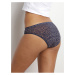 Telovo-modré dámske bodkované menštruačné nohavičky Dim MENSTRUAL NIGHT SLIP