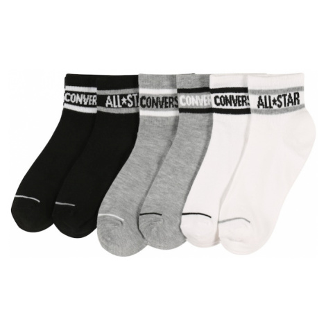 CONVERSE Ponožky  sivá melírovaná / čierna / biela