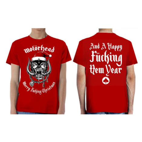 Motörhead tričko Christmas 2017 Červená