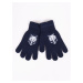 Yoclub Kids's Boys' Five-Finger Gloves With Reflector RED-0237C-AA50-005 Navy Blue