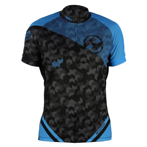 HAVEN Cyklistický dres s krátkym rukávom - SINGLETRAIL - čierna/modrá