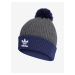 Modro-šedá dámska čiapka adidas Originals Pom Beanie