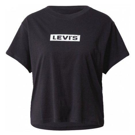 LEVI'S ® Tričko 'Graphic Varsity Tee'  čierna / biela