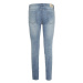 Dámske džínsy s kvetinovou podšívkou D8578 - Sublevel Modrá