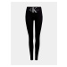 Calvin Klein čierne legíny s vysokým pásom Jeans Logo High Waist s logom - XL