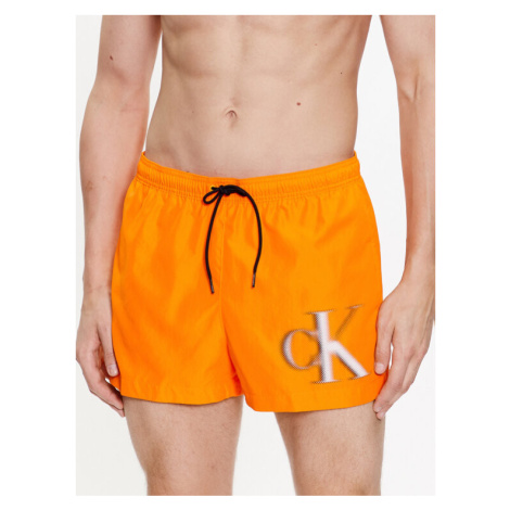Calvin Klein Swimwear Plavecké šortky KM0KM00801 Oranžová Regular Fit