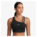 Dámska tréningová športová podprsenka NIKE PRO W NP SWOOSH MS ASYM BRA-010 BLACK BLACK WHITE WHI