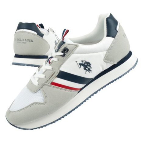 Pánska športová obuv NOBIL006-WHI Svetlosivá s bielou - U.S. Polo Assn. sv.šedá-bílá