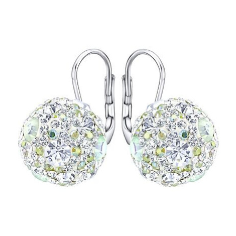 Silvego Strieborné náušnice guličky 13 mm so Swarovski® Crystals číre SILVEGOB36120w
