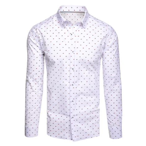 Pánska košeľa s dlhým rukávom Dstreet DX2607 Farba: Biela