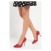 Fox Shoes Red Women's Heeled Shoes