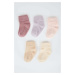 DEFACTO Baby Girl Cotton Anti-Slip Soles 5-Piece Long Socks