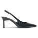 Calvin Klein Sandále Heel Slingback Pump 70 Saff Lth HW0HW02068 Čierna