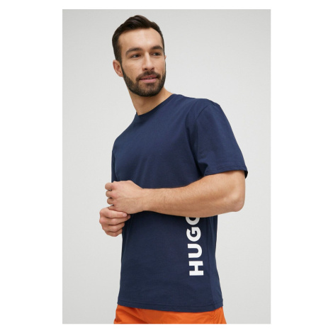 Plážové tričko HUGO tmavomodrá farba,s potlačou,50493727 Hugo Boss