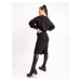 Tepláková sukňa s rozparkom ELIZABETH čierna , VEĽKOSŤ NOVÉ L/XL