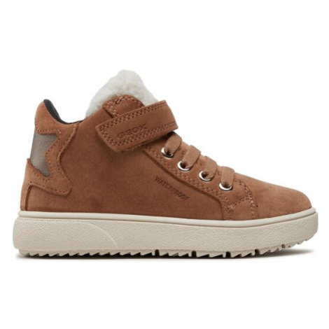 Geox Sneakersy J Theleven Girl Wpf J36HYC 022BH C6627 S Hnedá