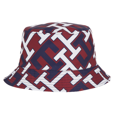 Tommy Hilfiger Klobúk - TH MONOGRAM REV BUCKET HAT modrý