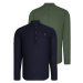 DOUBLE SET G783 DEWBERRY JUDGE COLLAR SHIRT-NAVY-KHAKI