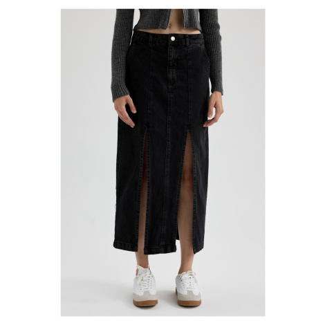 DEFACTO Slit Long Jean Skirt