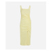 Šaty Karl Lagerfeld Gathered Stretch Dress Elfin Yellow