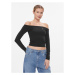 Tommy Jeans Blúzka Tjw Off Shoulder Top Ls DW0DW17535 Čierna Slim Fit