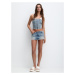 Pull&Bear Sukňa  modrá denim / svetlomodrá