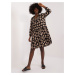 Black viscose dress with print SUBLEVEL