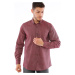 G723 DEWBERRY MEN'S SHIRT-BURGUNDY