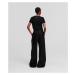 Nohavice Karl Lagerfeld Wide Leg Day Pants Black