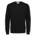 Selected  Noos Berg Crew Knit - Black  Svetre Čierna