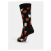 Čierne vzorované unisex ponožky Happy Socks Hamburger