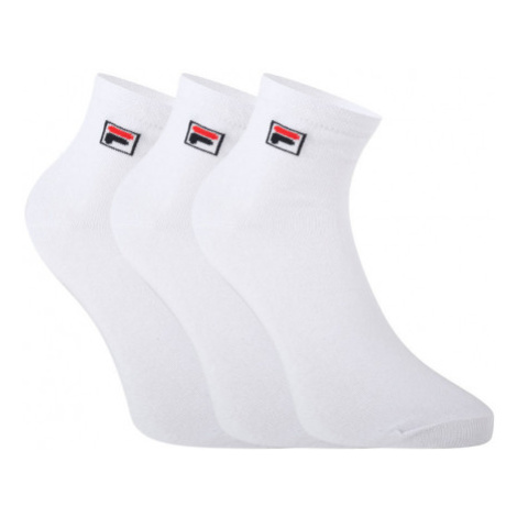 Ponožky FILA F9303 SOCKS QUARTER PLAIN 3 PACK-300 WHITE