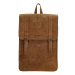 Hide & Stitches Hnedý mestský kožený ruksak „Metropolitan“ 11L