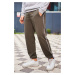 Trendyol Khaki Regular/Normal Cut Ribbed Sweatpants