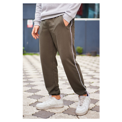 Trendyol Khaki Regular/Normal Cut Ribbed Sweatpants