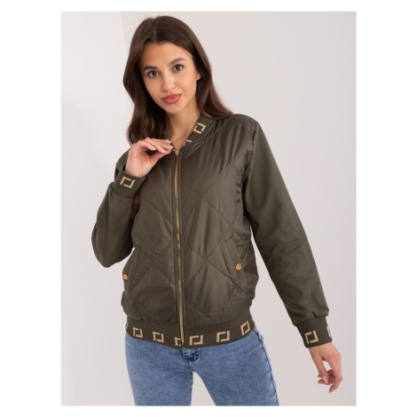 KHAKI PREŠÍVANÝ BOMBER -RV-BL-8224.22-KHAKI