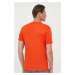 Bavlnené tričko Calvin Klein oranžová farba, s potlačou