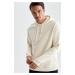 DEFACTO Relax Fit Hooded Sweatshirt