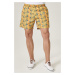 AC&Co / Altınyıldız Classics Men's Yellow Standard Fit Casual Patterned Swimwear Marine Shorts.