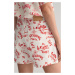 ŠORTKY GANT TEXT PRINT JEANS SHORTS BRIGHT RED