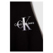 Detská bavlnená mikina Calvin Klein Jeans čierna farba, jednofarebná